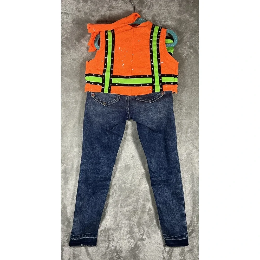 MAF Dance Solo Costume Kids Seamless Design Construction Worker‎ Size MC Medium
